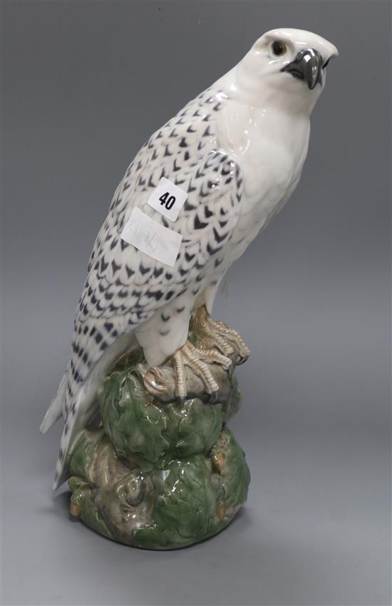 A large Royal Copenhagen figure of a falcon height 39.5cm